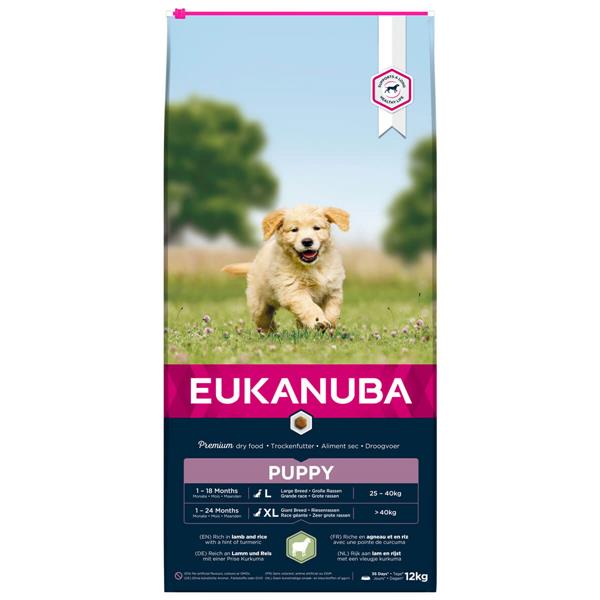 01 Eukanuba Puppy m. lam og ris til stor og ekstra stor hund 